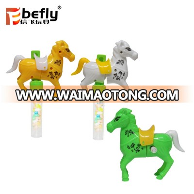 Wind up horse candy toys for wholesale candy tubes