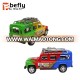 Colorful friction powder toy plastic car with candy